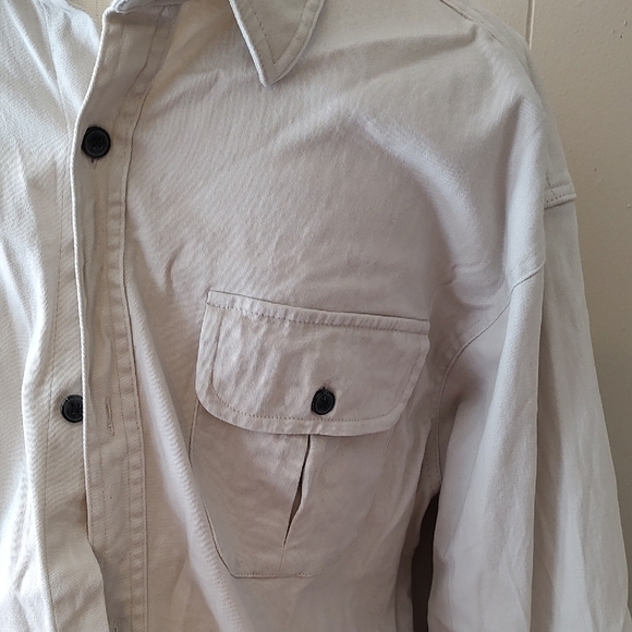 Tallwoods Camouflage Huntiing Button Down Shirt Cream Brown Like New XL - Picture 3 of 8